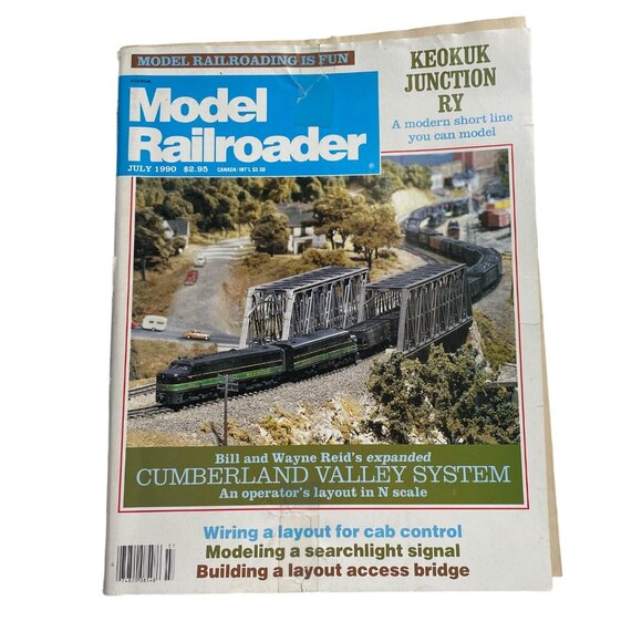 Model Railroader Magazine Back Issue u July 1990 Vol 57 No 7 Cumberland Vally Sy - Picture 1 of 10